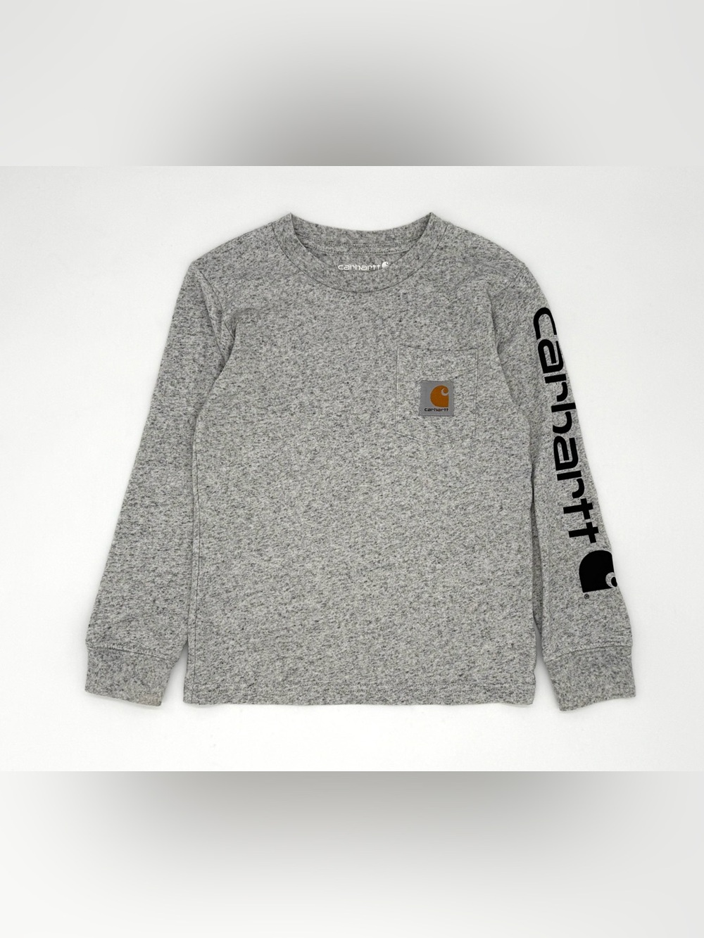 GUC Carhartt Little Boys Long Sleeve Tee / Top in Gray 5